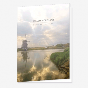 Rouwkaart Molen in polder