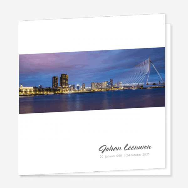 Rouwkaart Skyline Rotterdam